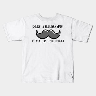 Funny Cricket And Moustache Design Kids T-Shirt